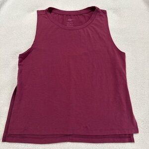 Nike Dri-FIT Yoga Crew Tank in Berry Pink